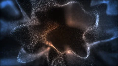Looped abstract particle background animation with glowing waves, flowing dots. Stock Footage 320112775