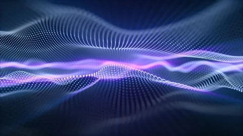 Looped abstract particle flow background with elegant waves Stock Footage 278963913