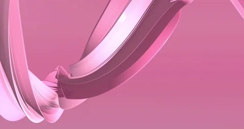 Looped. Abstract pink background with dynamic Orchid Flower Color 3d lines. 3D Stock Footage 166411957