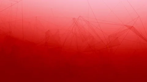 Looped Abstract Plexus Polygons on Red Gradient Background Stock Footage 133221323