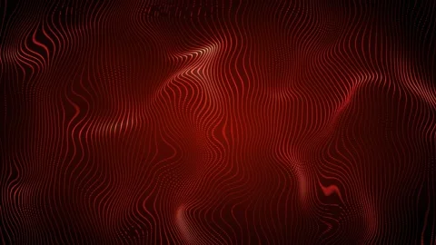 Looped abstract red background consisting of liquid lines. Red waves on a b.. Stock Footage 275683231
