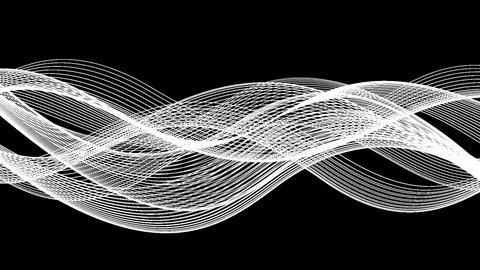 Looped Abstract Wavy Lines Stock Footage