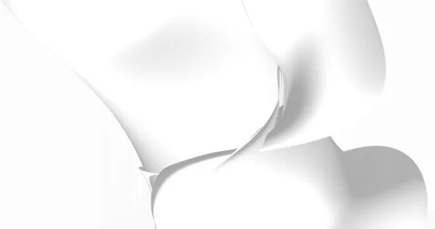 Looped. Abstract white background with dynamic grey 3d lines. 3D animation of Stock Footage 166411812