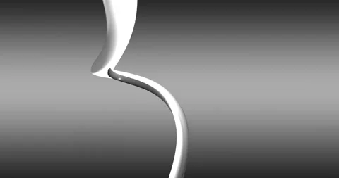 Looped. Abstract white background with dynamic grey 3d lines. 3D animation of Stock Footage 166970064