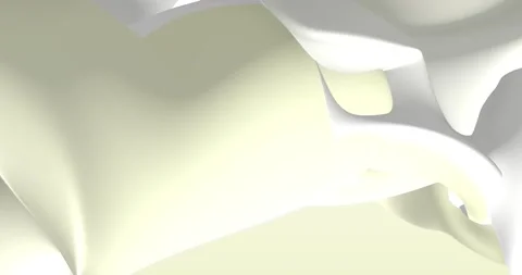 Looped. Abstract yellow background with dynamic white 3d lines. 3D animation of Stock Footage 166411879