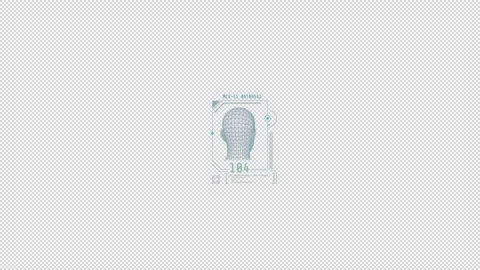 Looped animation of 3D human head HUD el... | Stock Video | Pond5