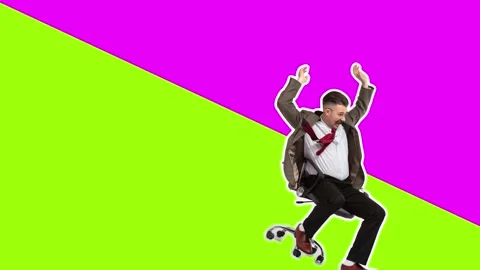 Looped animation. 4k. Stop motion design, art 2D animation. Stock Footage 163202477