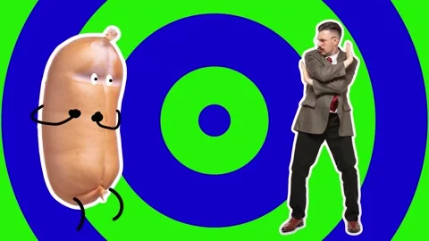 Looped animation. 4k. Stop motion design, art 2D animation. Video stock 163203486