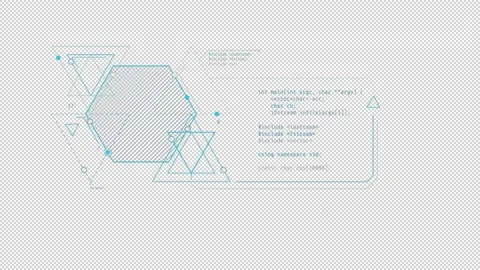 Looped animation of abstract code and ge... | Stock Video | Pond5