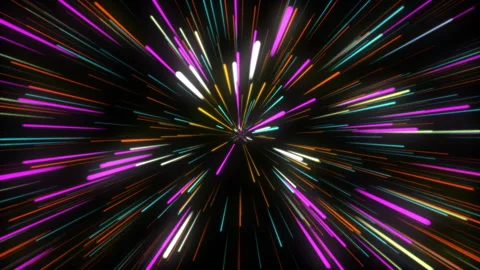 Looped animation. Abstract creative glowing and blinking tunnel background Stock Footage