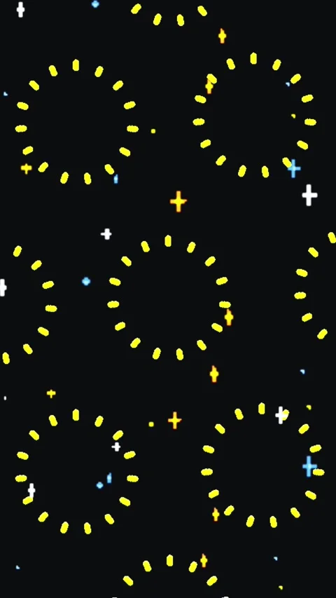 Looped animation of abstract pattern with circular symmetry Stock Footage 332438984