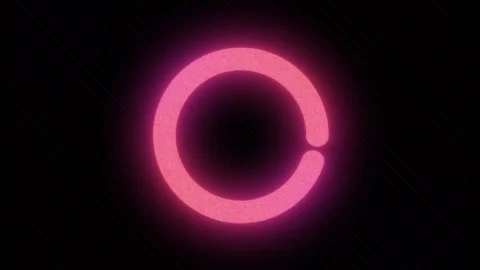 Looped animation background. neon loading wheel Stock Footage 304223307