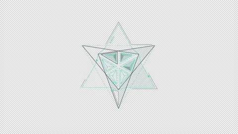 Looped animation of a complex star-shape HUD element. Stock Footage 232352043
