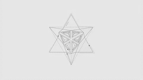 Looped animation of a complex star-shape HUD element. Stock Footage 233358507