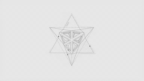 Looped animation of a complex star-shape HUD element. Stock Footage 236692663