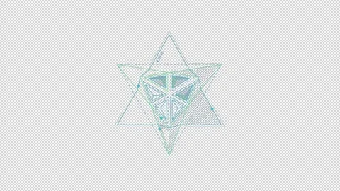 Looped animation of a complex star-shape HUD element. Stock Footage 239604278