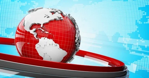 Looped animation of Earth globe in red color Stock Footage 102861983
