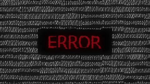 Looped Animation of an Error Text. System error. Glitch. Critical error message. Video stock 151076933