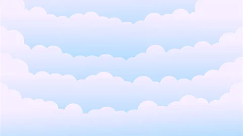 Looped Animation of fluffy clouds on the... | Stock Video | Pond5