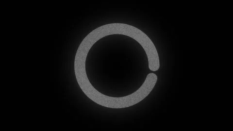 Looped animation. grey loading wheel on black background Stock Footage 306784231