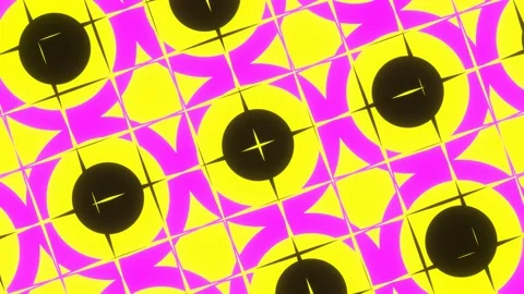 Looped animation of pattern pulsation from bright circles Stock Footage 191967227