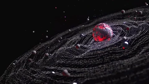 Looped Animation of Solar System Stockbeeldmateriaal 309544334