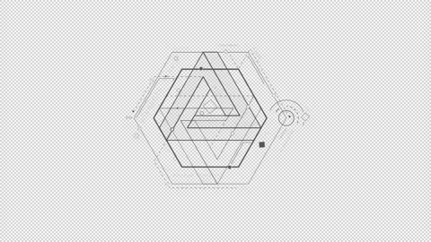 Looped Animation Of A Triangle In A Hexa Stock Video Pond