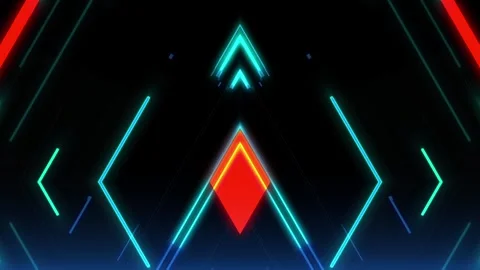 Looped animation of upbeat blinking two colours neon laser Stock Footage 260281182