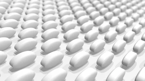 A looped animation of white tablets Stock Footage 60721569