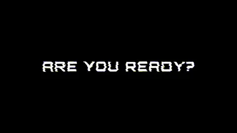 Looped Are You Ready text typography animation 4k video with glitch effect isola Stock Footage 295853140