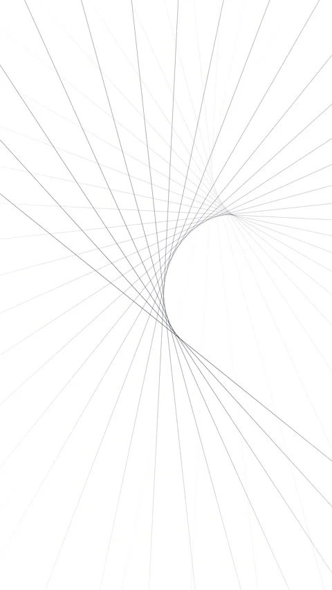 Looped artistic lines pattern on white vertical background Stock Footage 338107158
