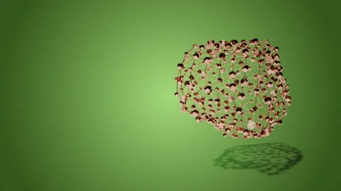 Looped Background with Abstract Copper 3D Shape Stock Footage 252383821