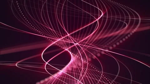Looped background with abstract form made of elegant curvy lines Stock Footage 305169562