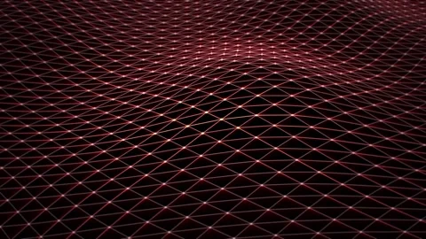 Looped background with abstract glowing field made of shiny golden lines Stock Footage 277800050