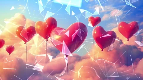 Looped background. The concept of romance and love. Video stock 300257500