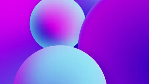 Looped background with gradient spheres. Stock Footage 216606529