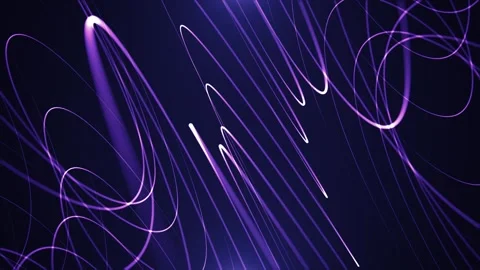 Looped background with randomly moving  abstract ethereal strings Stock Footage 277458146