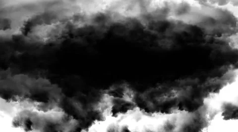 Looped black clouds on white background Stock Footage 41462143
