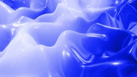 Looped blue liquid background in 4k. Abstract wavy pattern on bright glossy Video stock 137645814