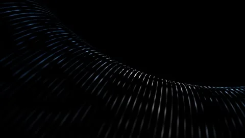 Looped blurred curve lines motion on black background Stock Footage 338305550