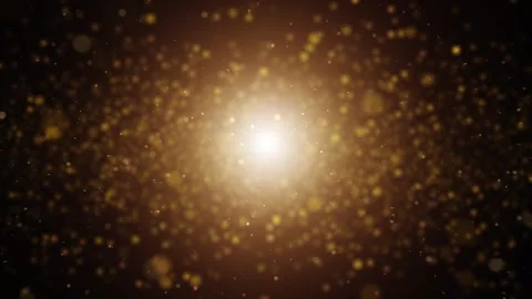 Looped blurred gold particles motion background Vídeo Stock 338305594
