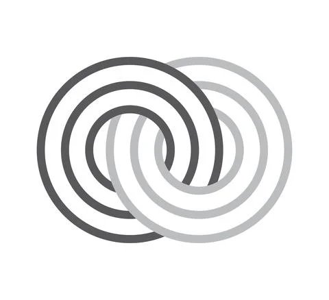 Looped circles logo vector design template Stock Illustration