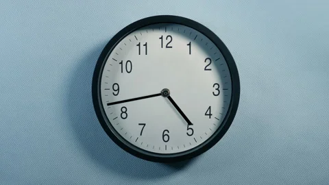 Looped Clock On Wall Cycle Stock Footage 167336936