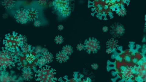 Looped Corona-virus visualization animation background. Stock Footage 127419335