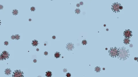 Looped Corona-virus visualization animation background. Stock Footage 127421879