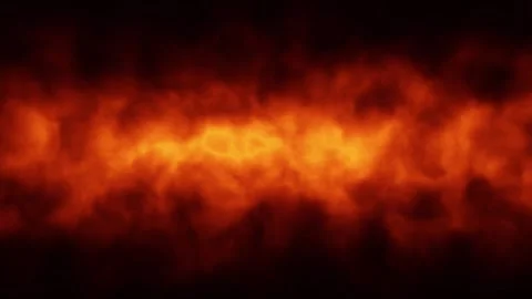 Looped dark fire flames and smokes slow motion background Vidéo 338305400