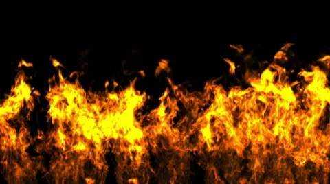 Looped Detailed fire background with alpha Stock Footage 35337885