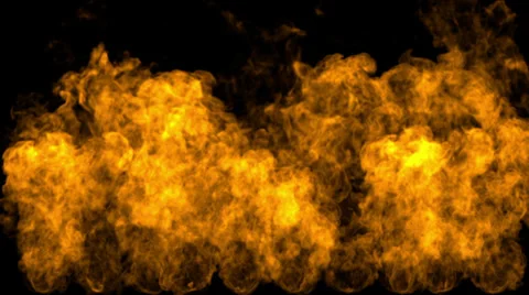 Looped Detailed fire background with alpha Stock Footage 35499795