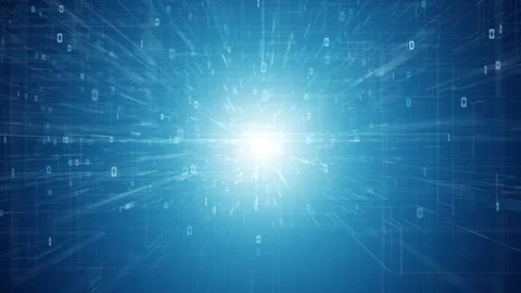 Looped digital computer binary data network background Stock Footage 337965419