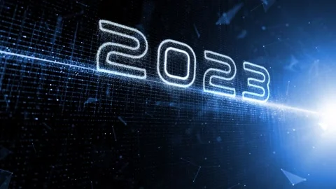 Looped digital cyberspace technology in the year 2023 Stock Footage 340236302